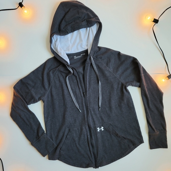 Under Armour Dark Grey Zip Up Hoodie - Picture 1 of 5